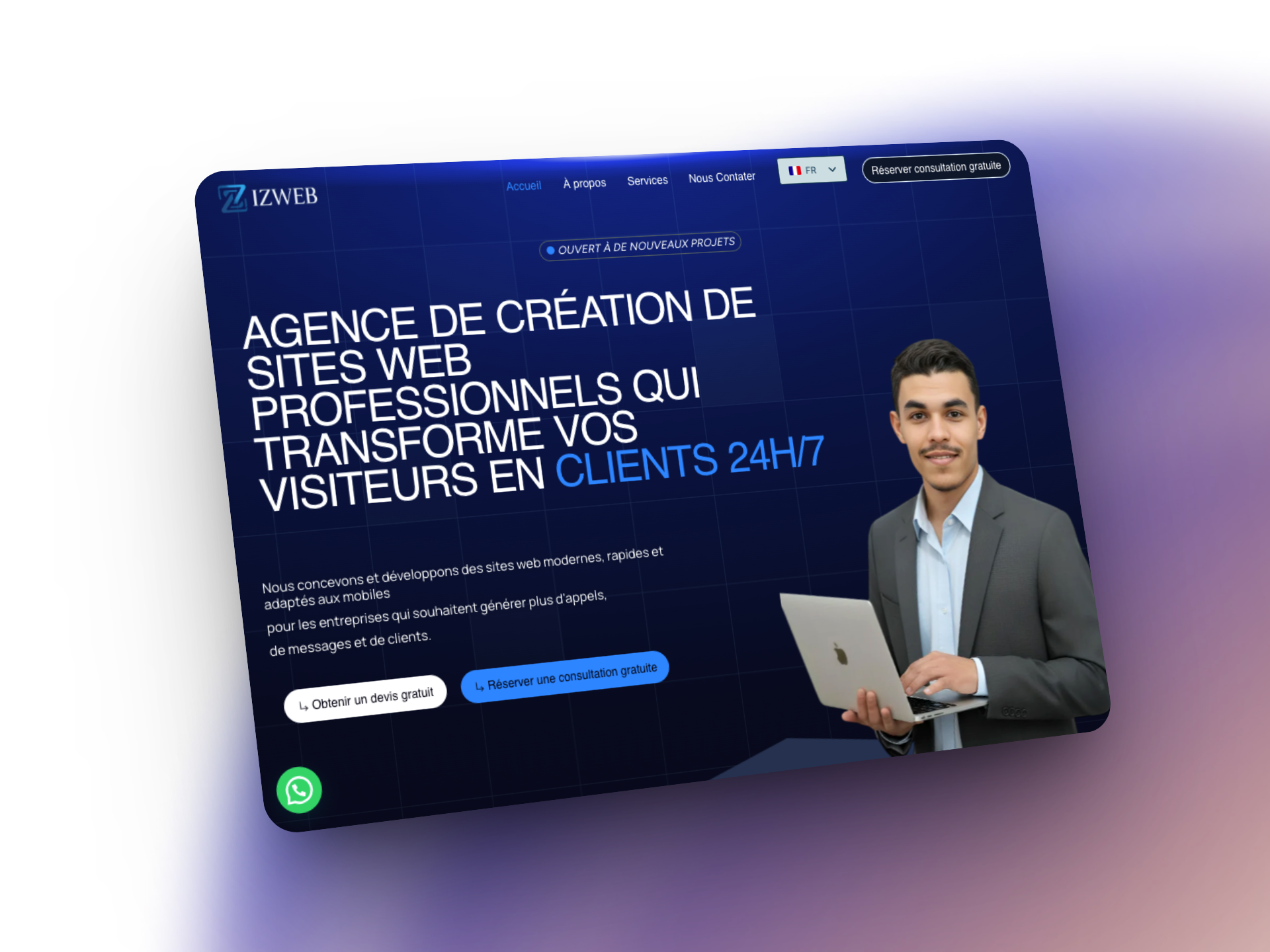 IZWEB Digital Agency Website Screenshot