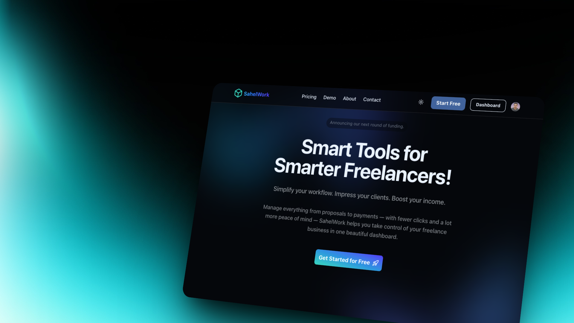 SahelWork — Freelancer Business Management SaaS Screenshot